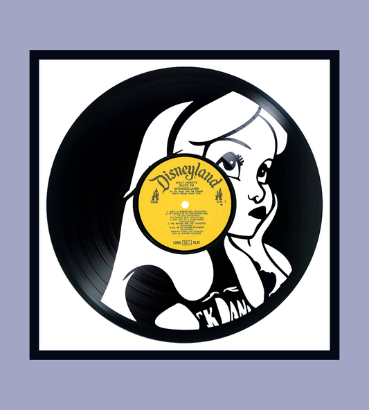 Framed Vinyl Record of Disney's Alice in Wonderland
