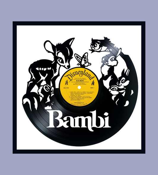 Framed Vinyl Record of Disney's Bambi