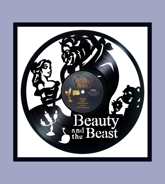 Framed Vinyl Record of Beauty and the Beast
